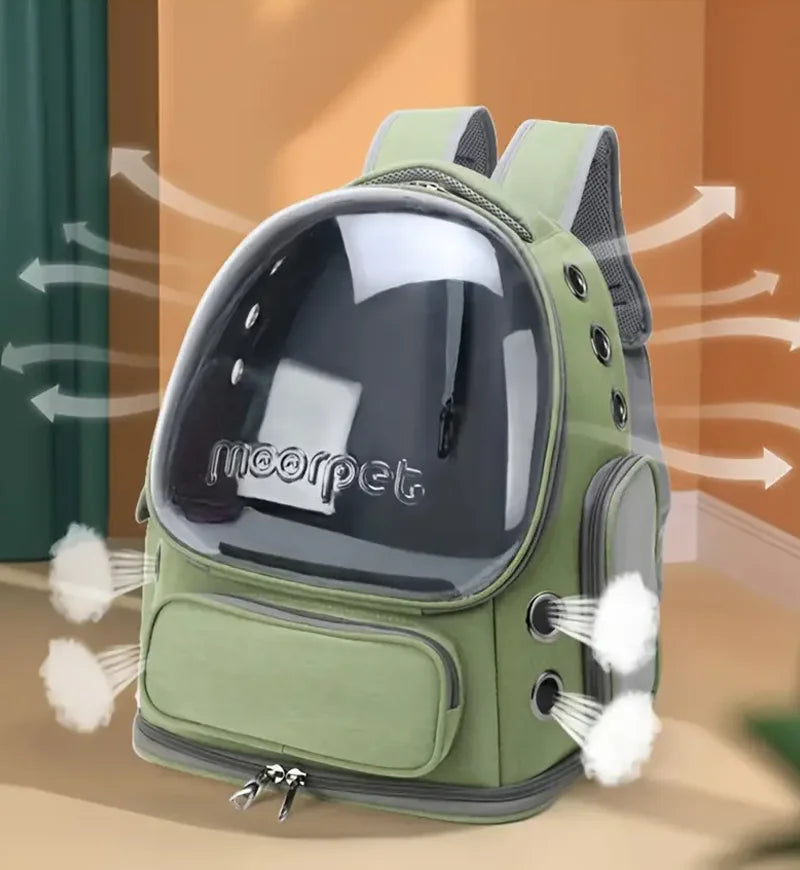 1pc Transparent Pet Carrier Bag Outdoor Travel Backpack for Cats Small Dogs Breathable Ventilated Cat Carrying Bag Pet Supplies