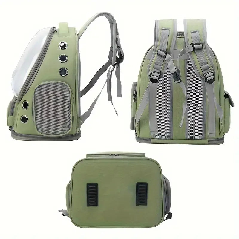 1pc Transparent Pet Carrier Bag Outdoor Travel Backpack for Cats Small Dogs Breathable Ventilated Cat Carrying Bag Pet Supplies