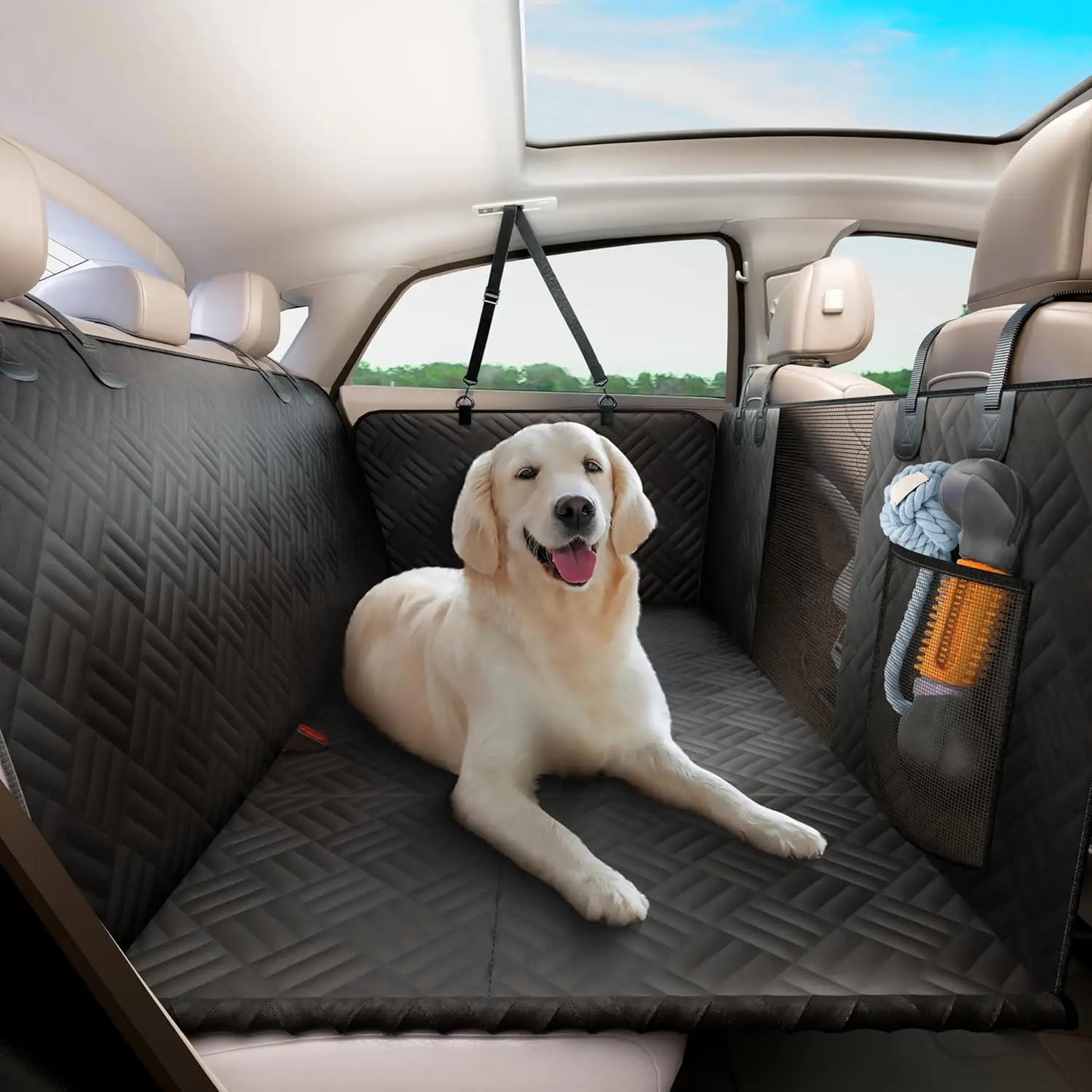 CN Zhejiang Dog Hammock Car Rear Seat Cover Extender 400lb