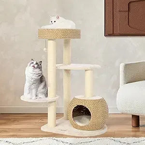 DAFIFY Modern Cat Tree Indoor Cats With Sisal Scratching