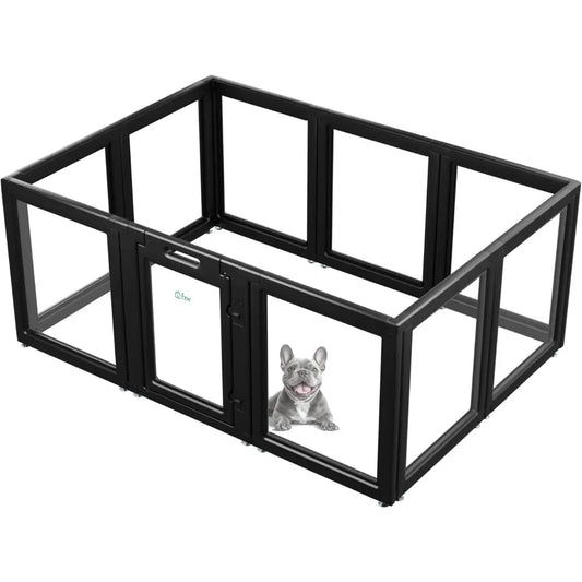 AuraSpace Acrylic Indoor Dog Playpen For Puppies Premium