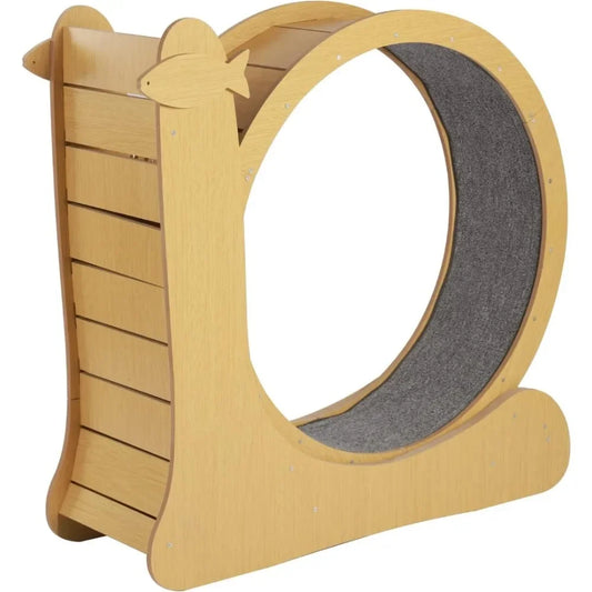 GUANGBAI Cat Exercise Wheel Treadmill For Pets Wooden