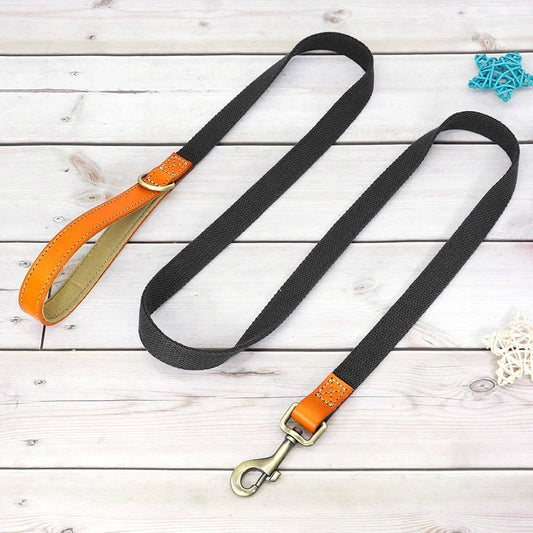 Pet Artist Nylon Custom Dog Collar Leash Set With Nameplate