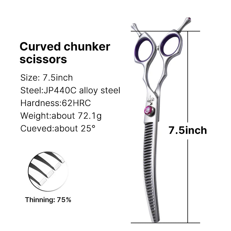Fenice 7.0/8.0inch Professional Dog Grooming Scissors Thinning Chunker Shears JP440C Pets Dogs Groomer Tools