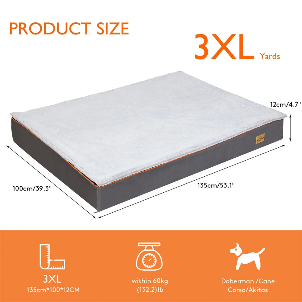 BORWARTCN Premium Orthopedic Memory Foam Dog Bed Waterproof