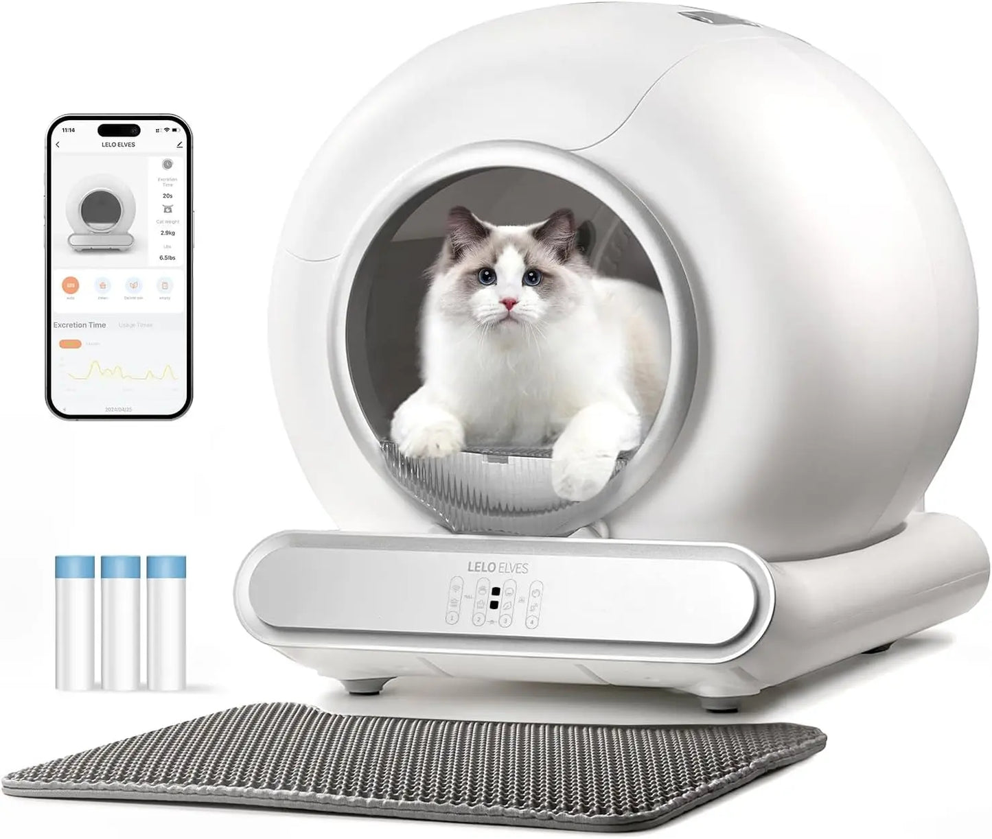 LELO ELVES Self Cleaning Cat Litter Box With APP Control