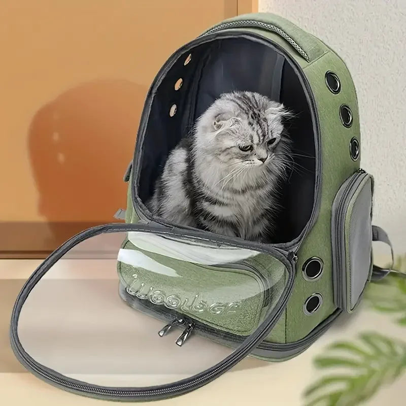 1pc Transparent Pet Carrier Bag Outdoor Travel Backpack for Cats Small Dogs Breathable Ventilated Cat Carrying Bag Pet Supplies