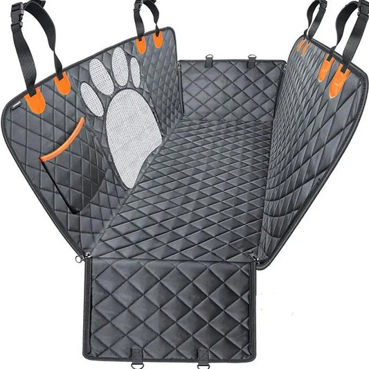 Dog Car Seat Cover for Back Seat 100% Waterproof Dog Car Hammock with Visual Mesh Window and Side Zipper Car Seat & Door Protec