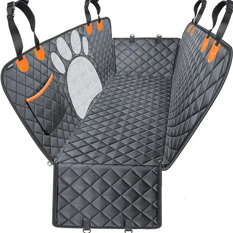 Dog Car Seat Cover for Back Seat 100% Waterproof Dog Car Hammock with Visual Mesh Window and Side Zipper Car Seat & Door Protec