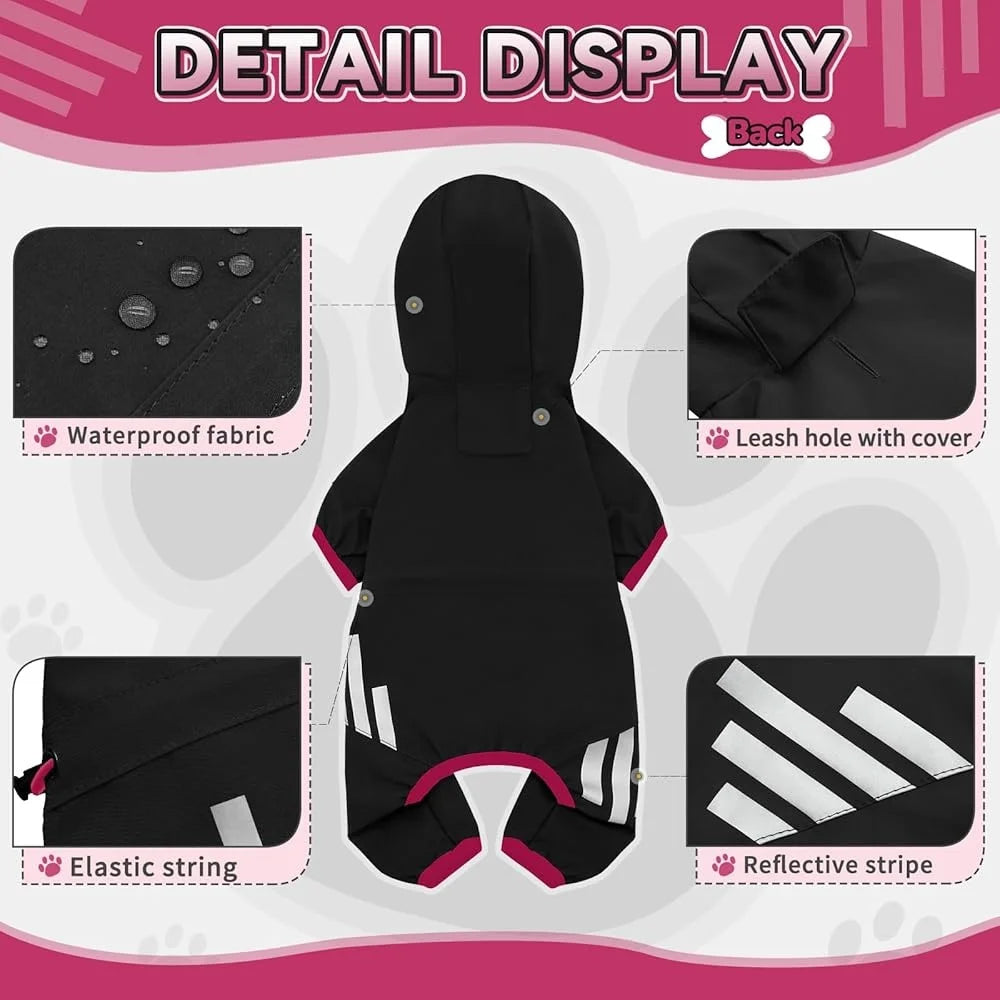 High Concerned Chemical Waterproof Dog Raincoat Reflective
