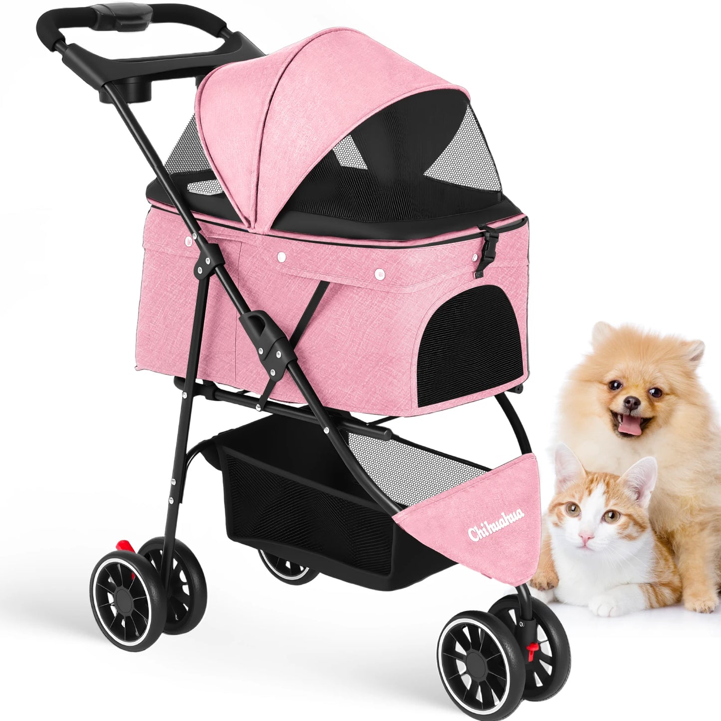 CHIHUAHUA Pet Stroller Foldable Portable Dog Cat Carrier For Travel