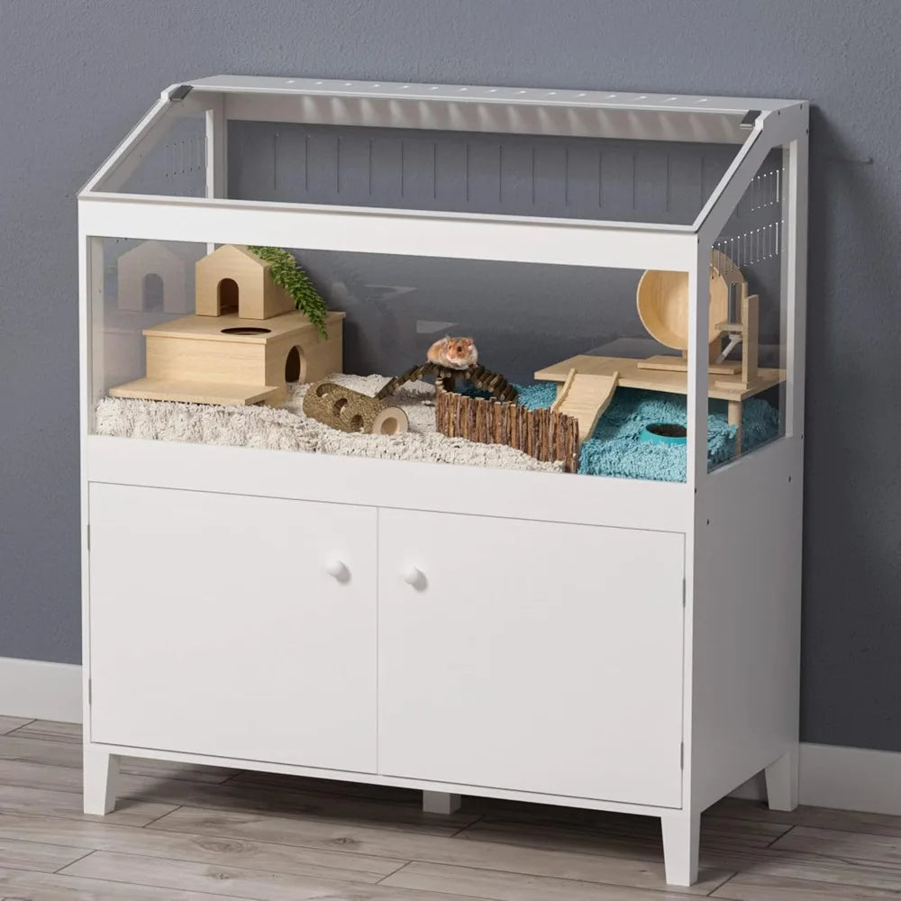 Hign-concerned Hamster Cage With Acrylic Panels Storage
