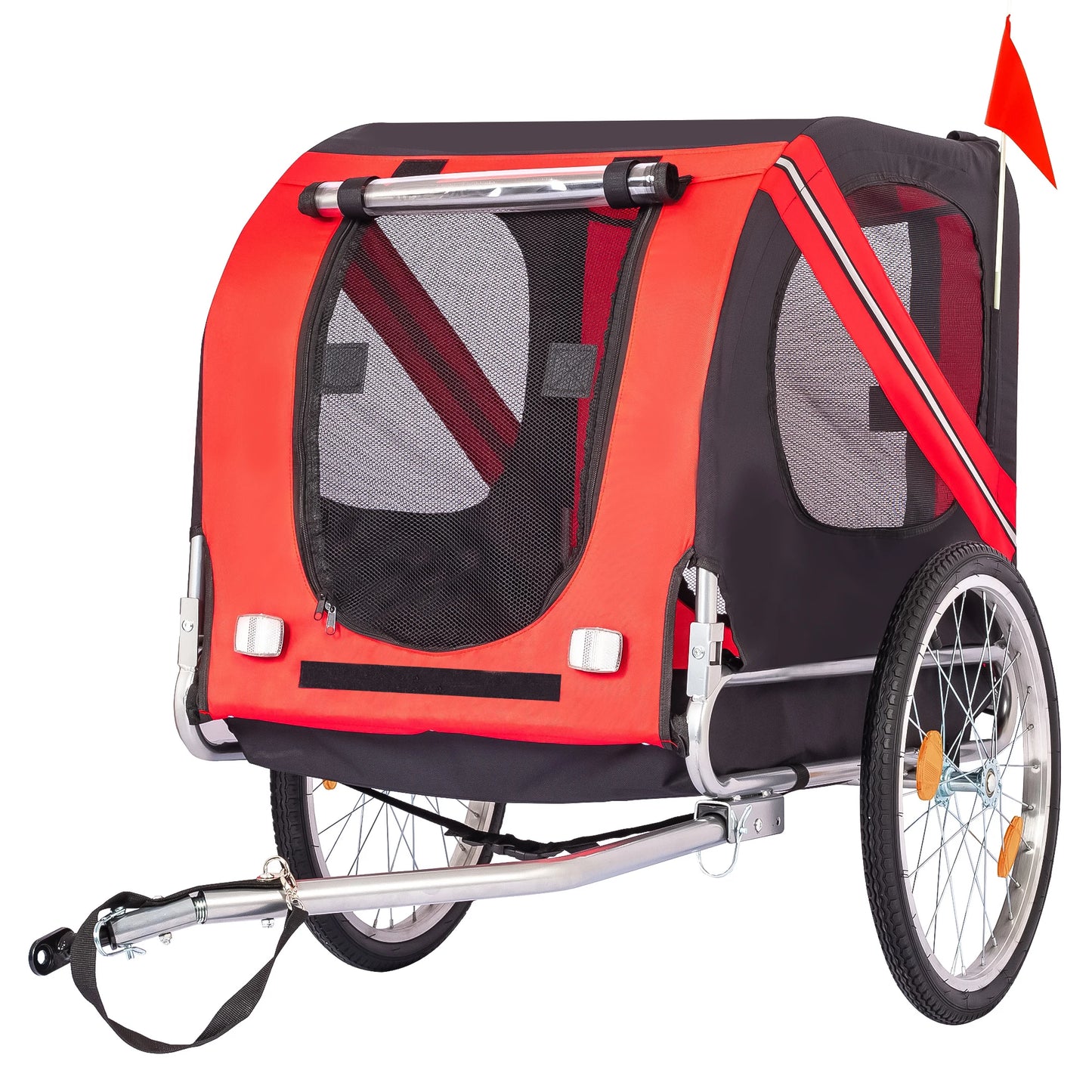 HiMISS Steel Dog Bike Trailer 40kg Universal Coupler Water Resistant
