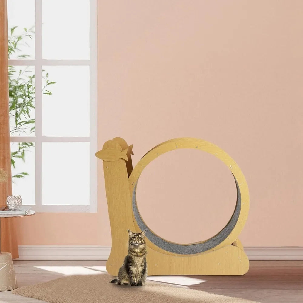 GUANGBAI Cat Exercise Wheel Treadmill For Pets Wooden