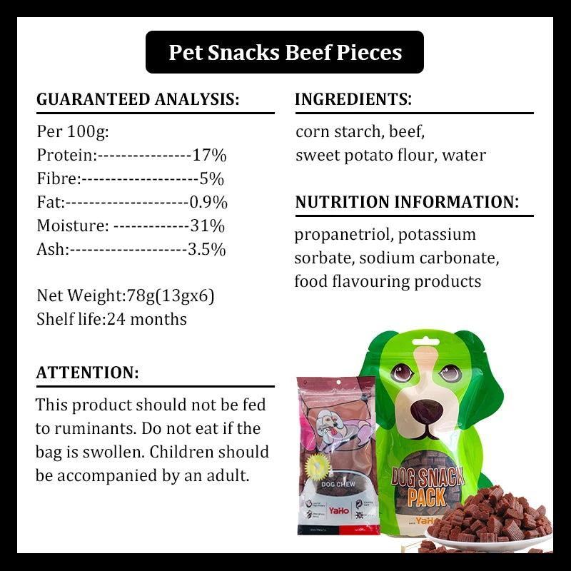 Dog Beef Particles Appetising Digestive Chewy Rewards