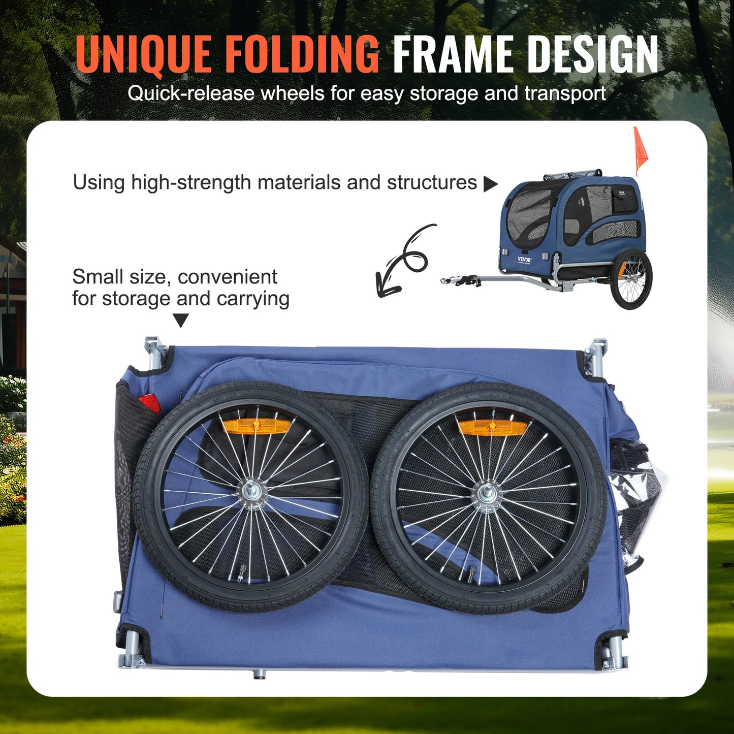 SucceBuy Pet Cart Bicycle Carrier Dog Trailer Reflectors