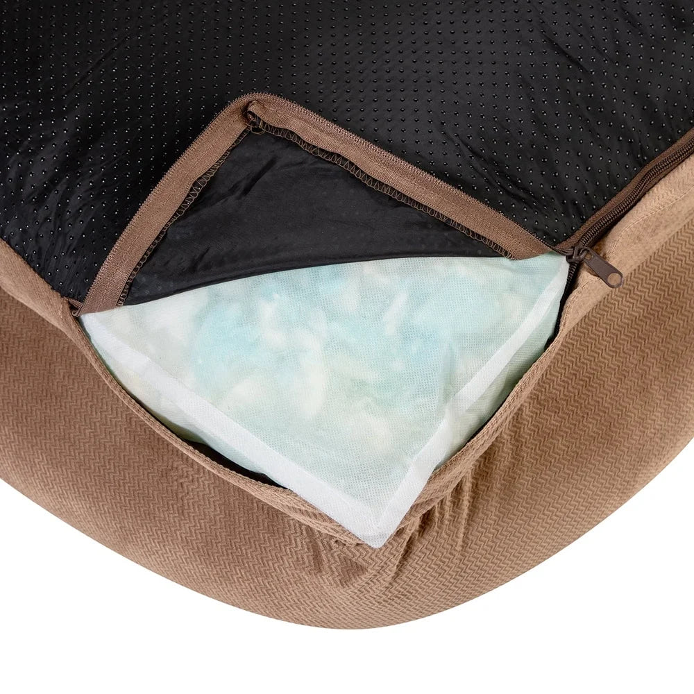 Pet furniture Dog Couch Bed with Bolster Orthopedic Support Machine Washable Cover