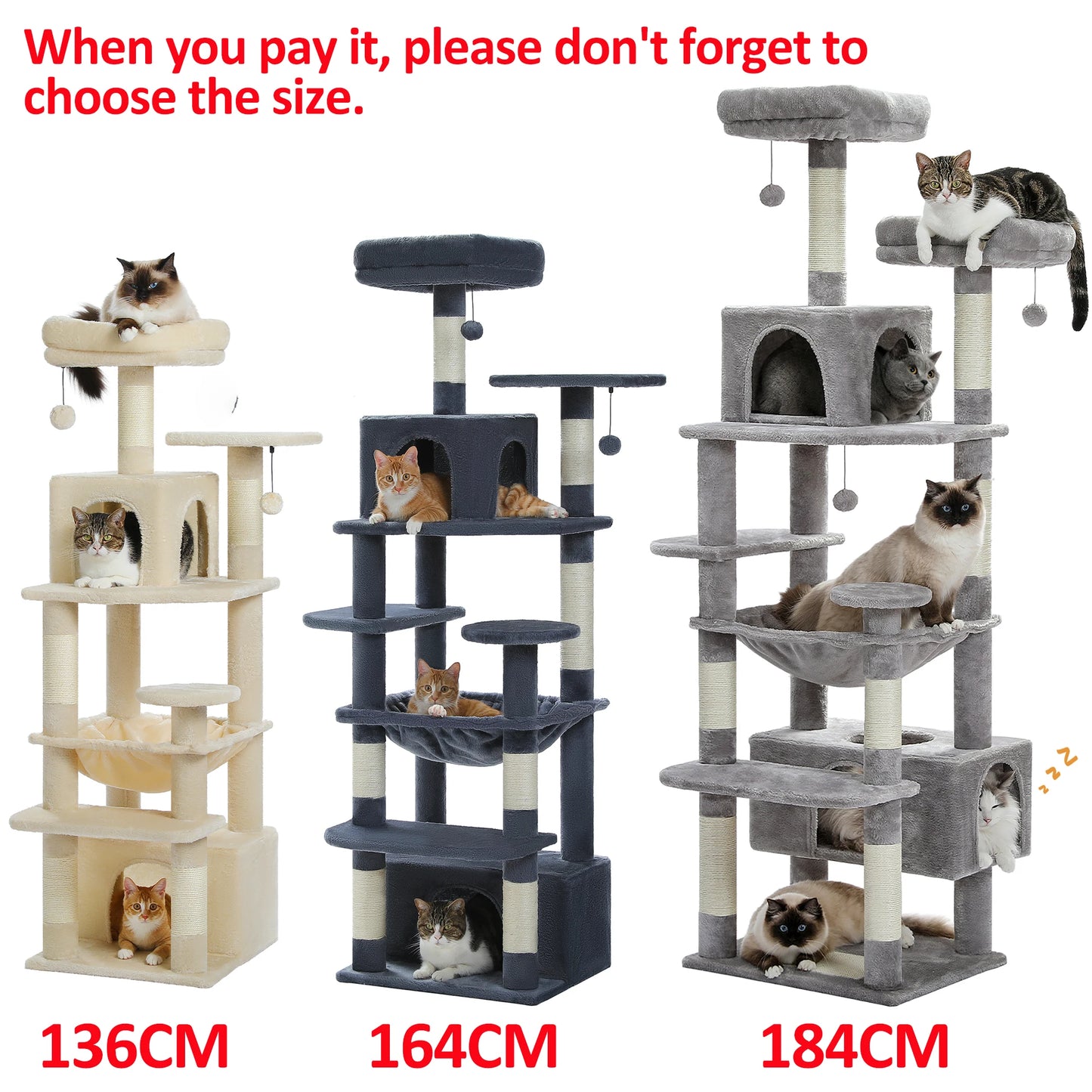 PAWZ Road Large Cat Tree And Tower For Cats Sisal Posts