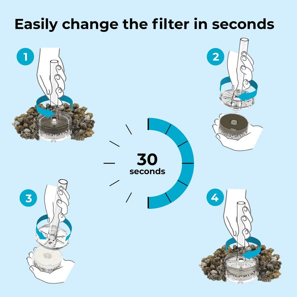 Acrylic Fish Tank 4 Gallon with LED Light Quiet Pump 5-Step Filtration Easy Setup Includes Filter Cartridge Ceramic Media