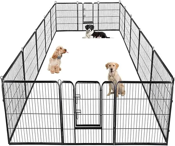 BestPet Dog Playpen Indoor Outdoor With Doors 16 Panels
