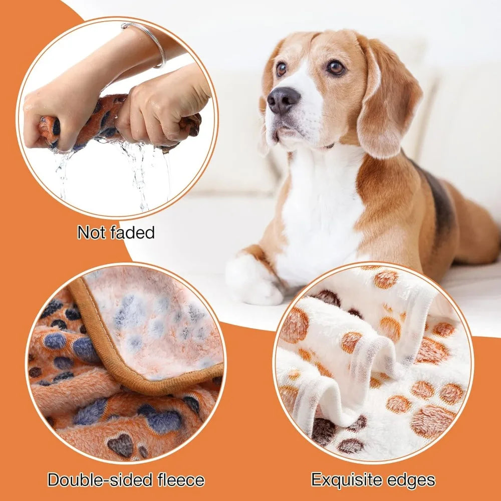 18 Pack Fleece Pet Blankets Bulk Cozy Warm Sleep Mats