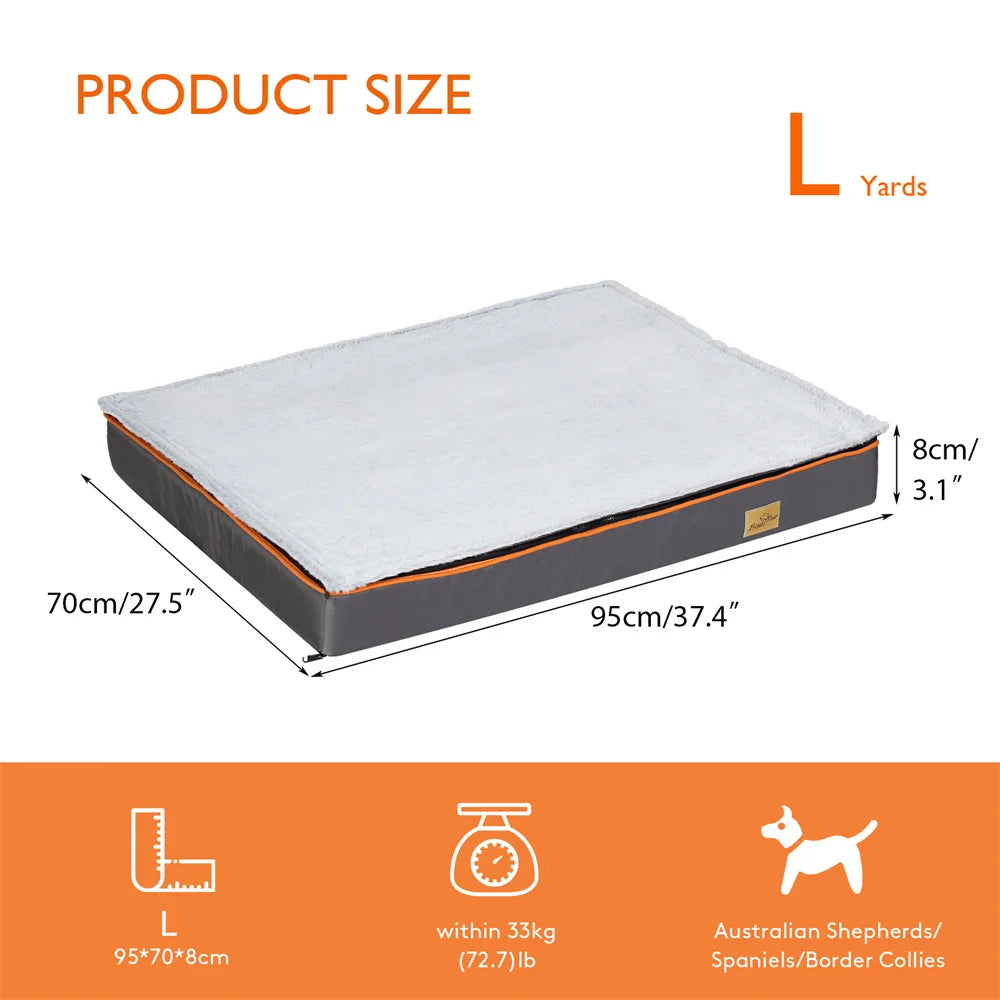 BORWARTCN Premium Orthopedic Memory Foam Dog Bed Waterproof