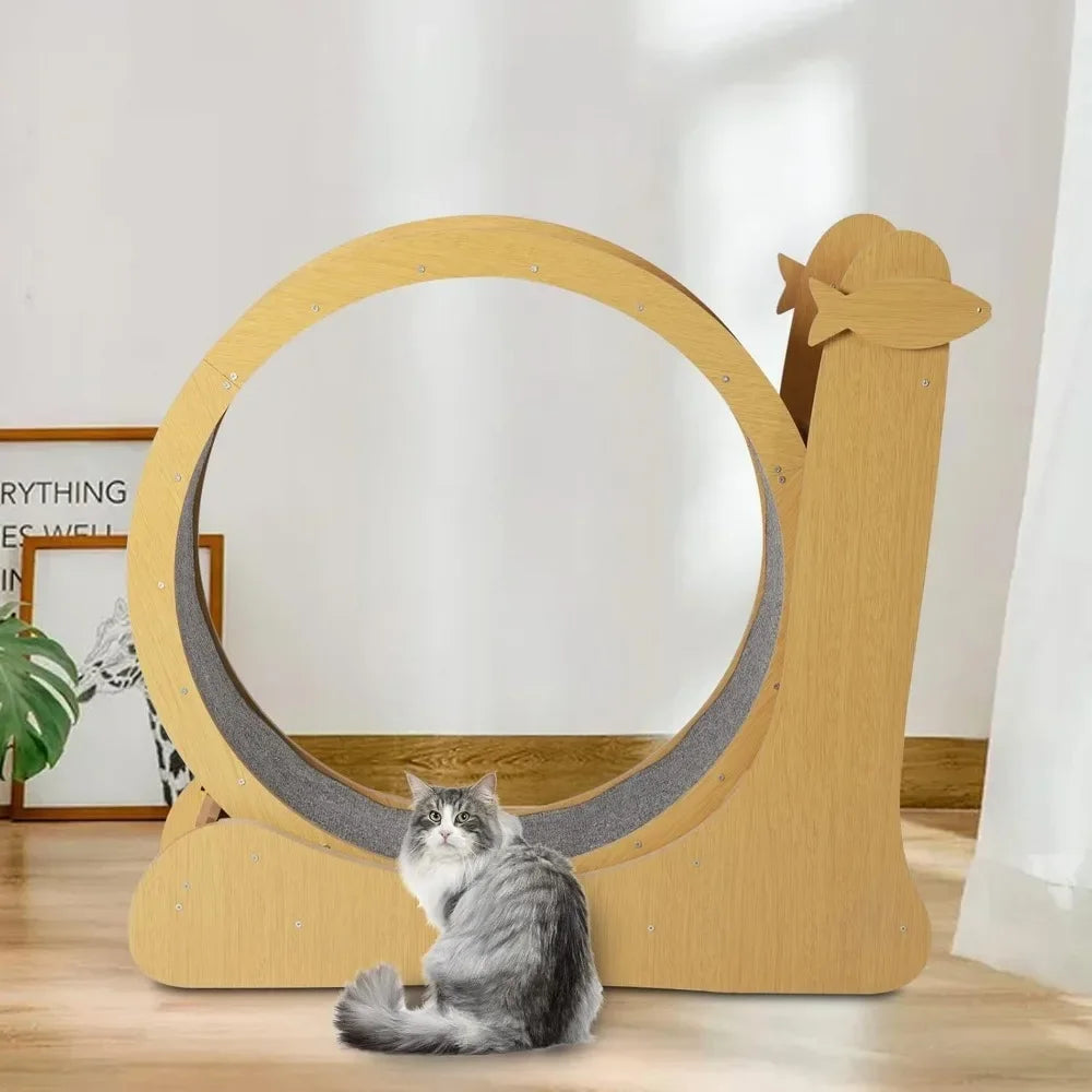 GUANGBAI Cat Exercise Wheel Treadmill For Pets Wooden