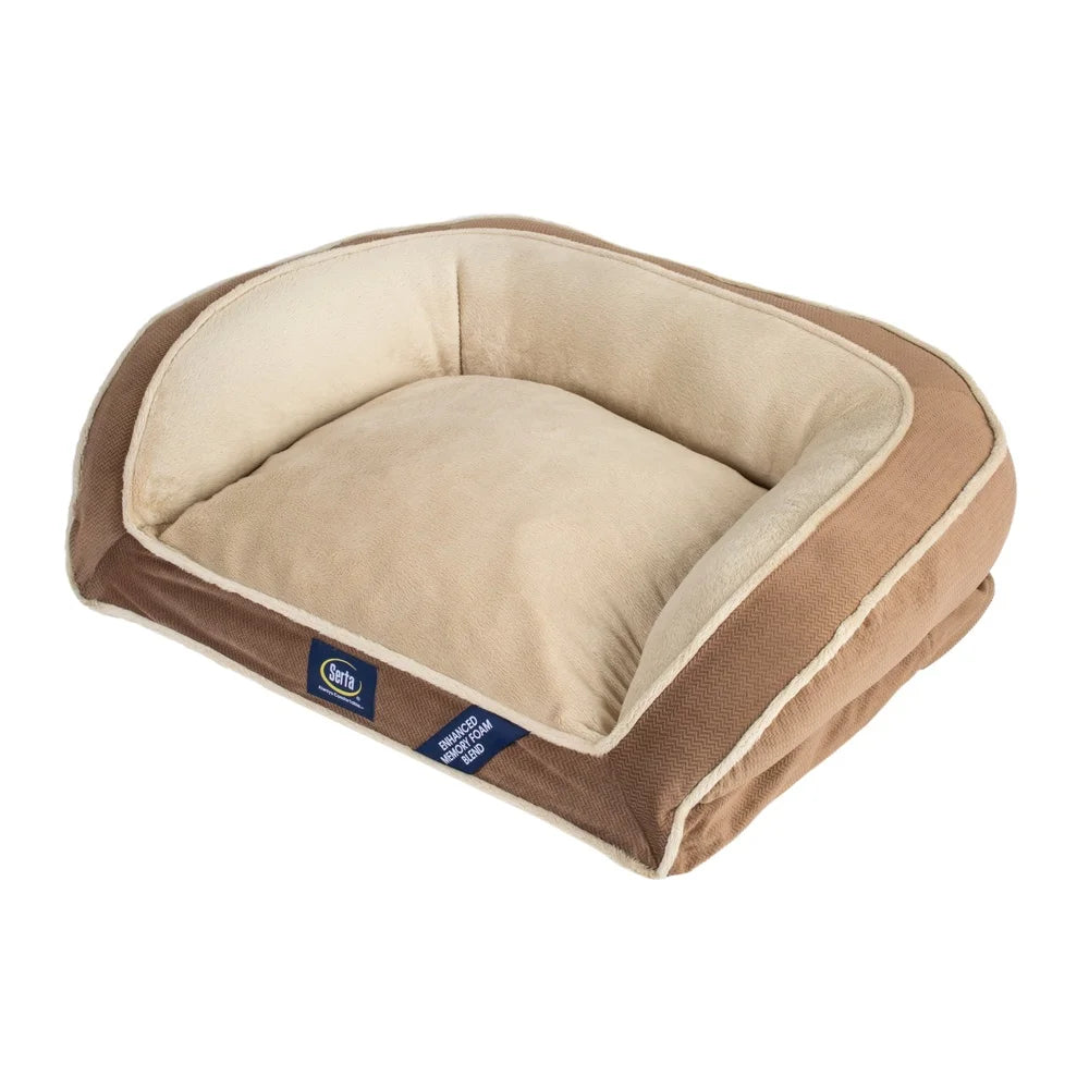 Pet furniture Dog Couch Bed with Bolster Orthopedic Support Machine Washable Cover