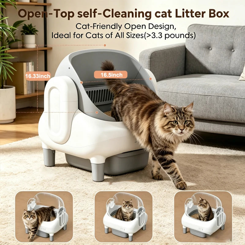Self Cleaning Automatic Cat Litter Box With App Control