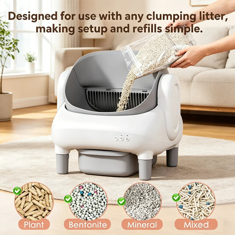 Self Cleaning Automatic Cat Litter Box With App Control