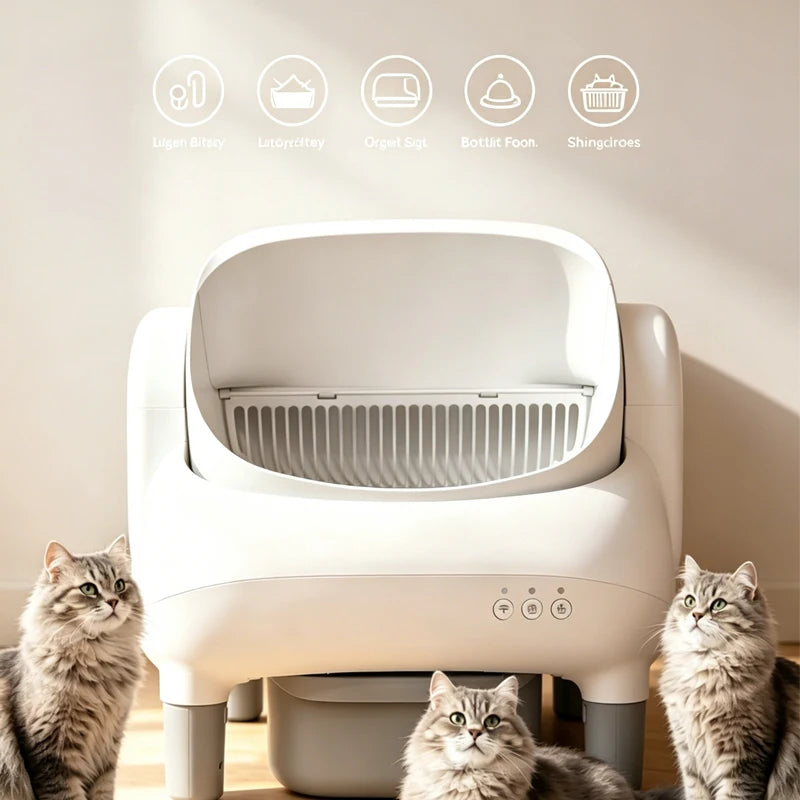 Self Cleaning Automatic Cat Litter Box With App Control
