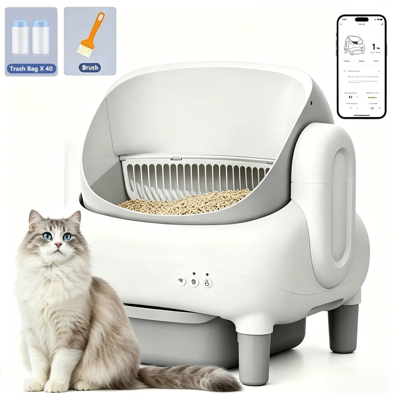 Self Cleaning Automatic Cat Litter Box With App Control