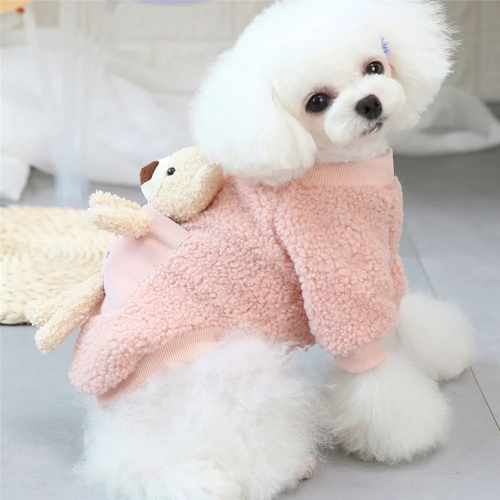 Brother Cat Dog Winter Hooded Coat For Small Dogs Apparel