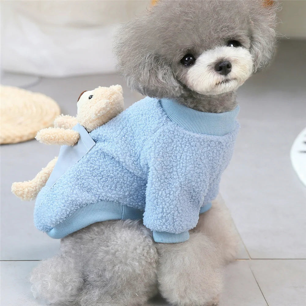 Brother Cat Dog Winter Hooded Coat For Small Dogs Apparel