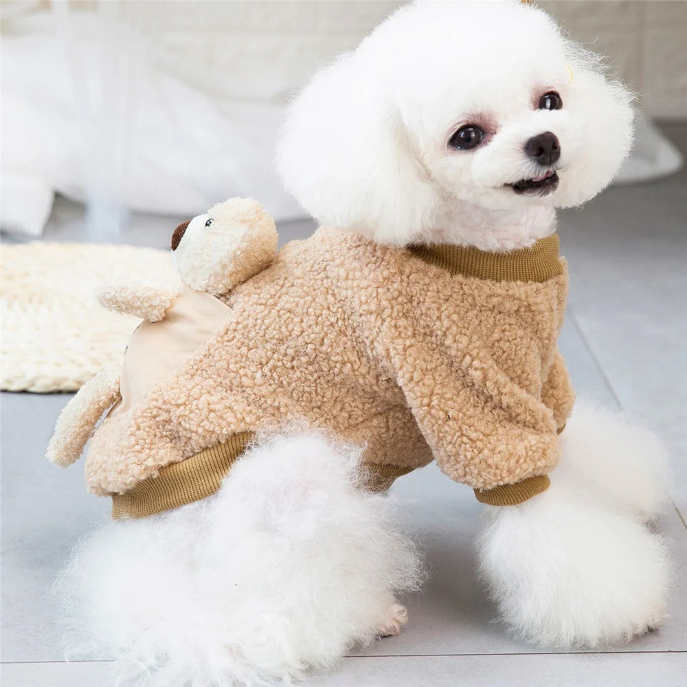 Brother Cat Dog Winter Hooded Coat For Small Dogs Apparel