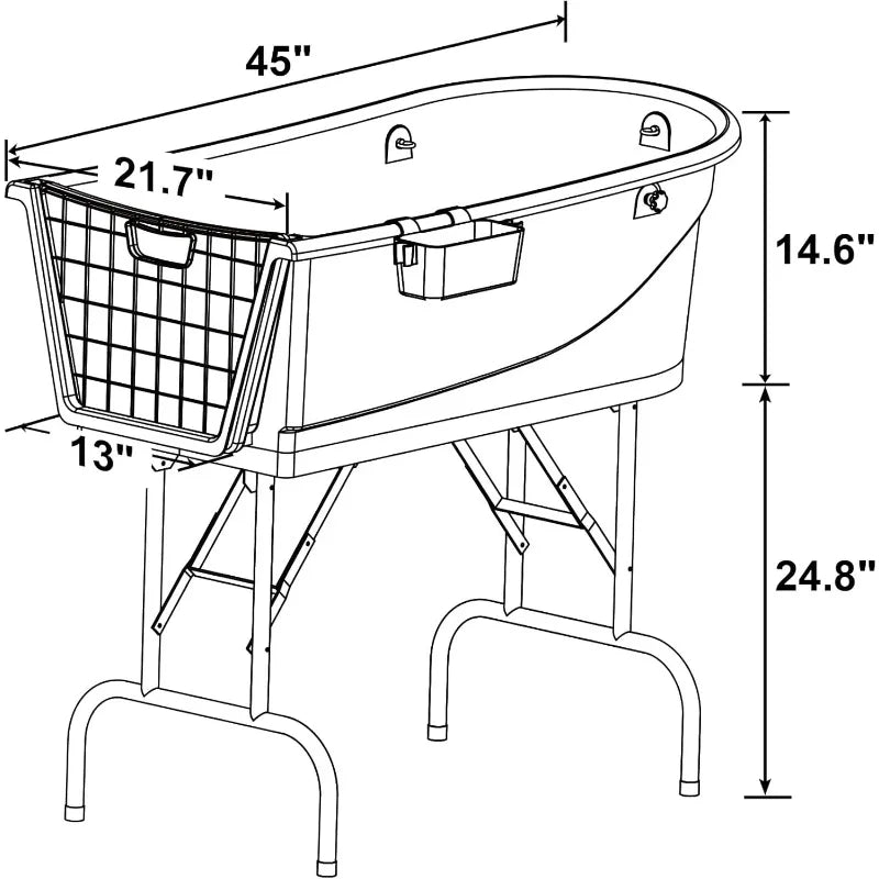 Pet Grooming Bathtub Dog Wash Station Heavy Duty Bathing Tub