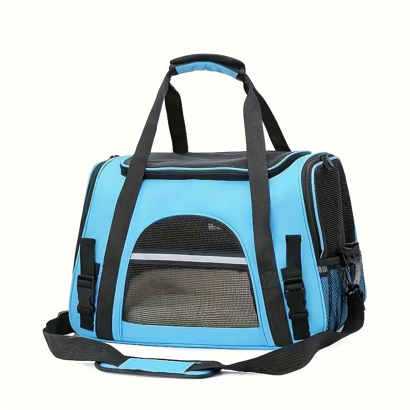 Portable Cat Bags Soft-Sided Pet Carrying Four-Sided Breathable Carrier Bags with Fur Pad Cats Handbag Travel Bag Transport Bag