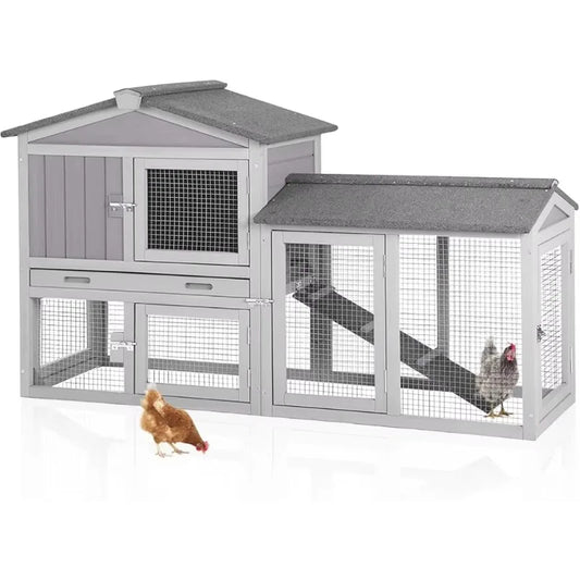 XMSJ Expandable Wooden Chicken Coop For Two Chickens Hen House