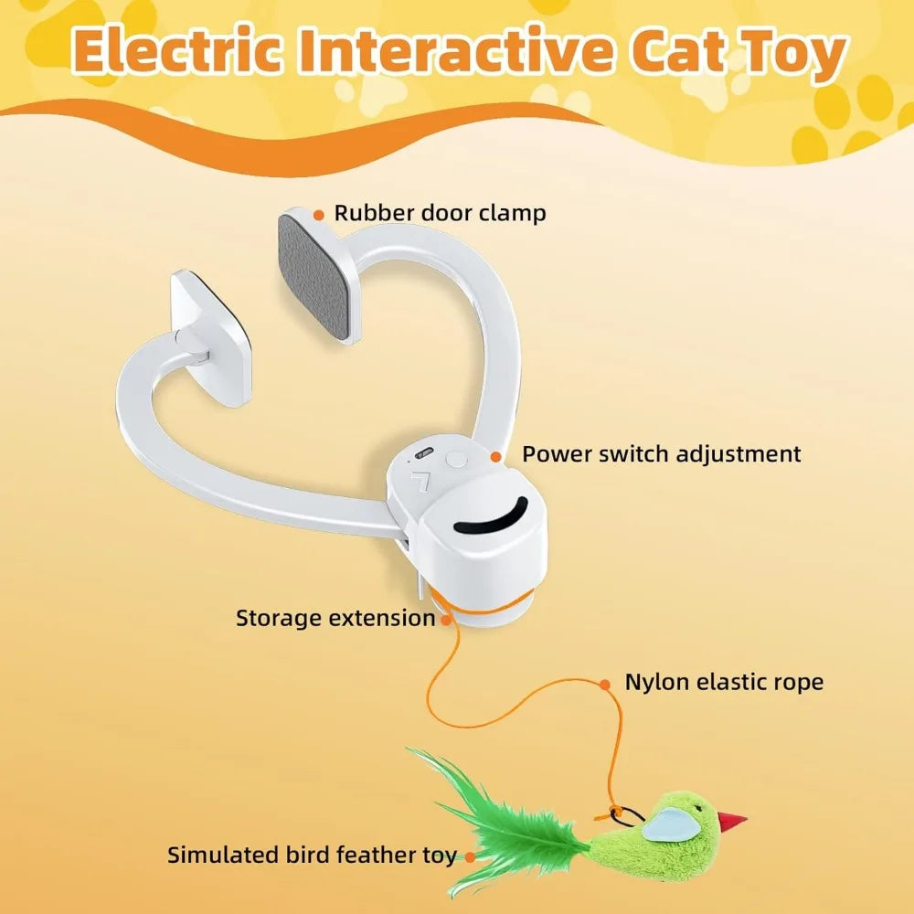 Hign Concerned Interactive Cat Toy Automatic Feather Wand