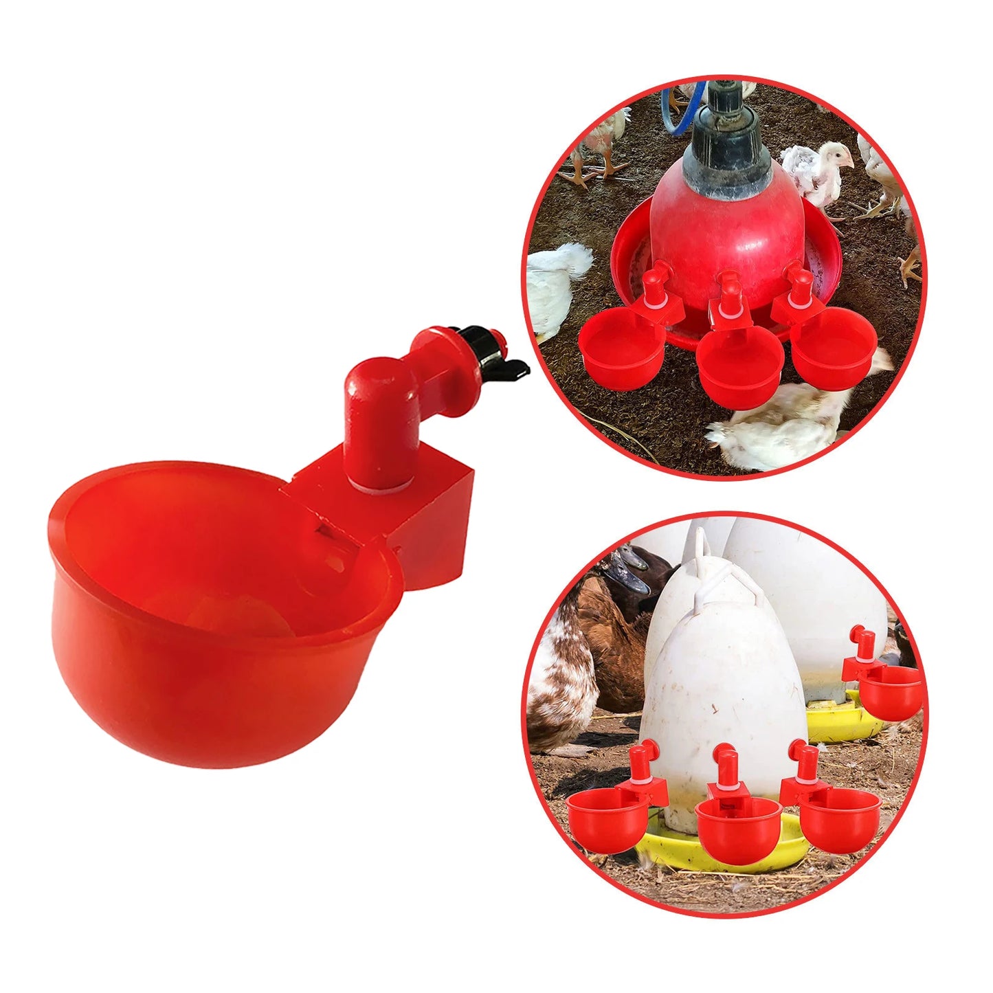 APWIKOGER Automatic Chicken Drinking Cup Waterer for Poultry