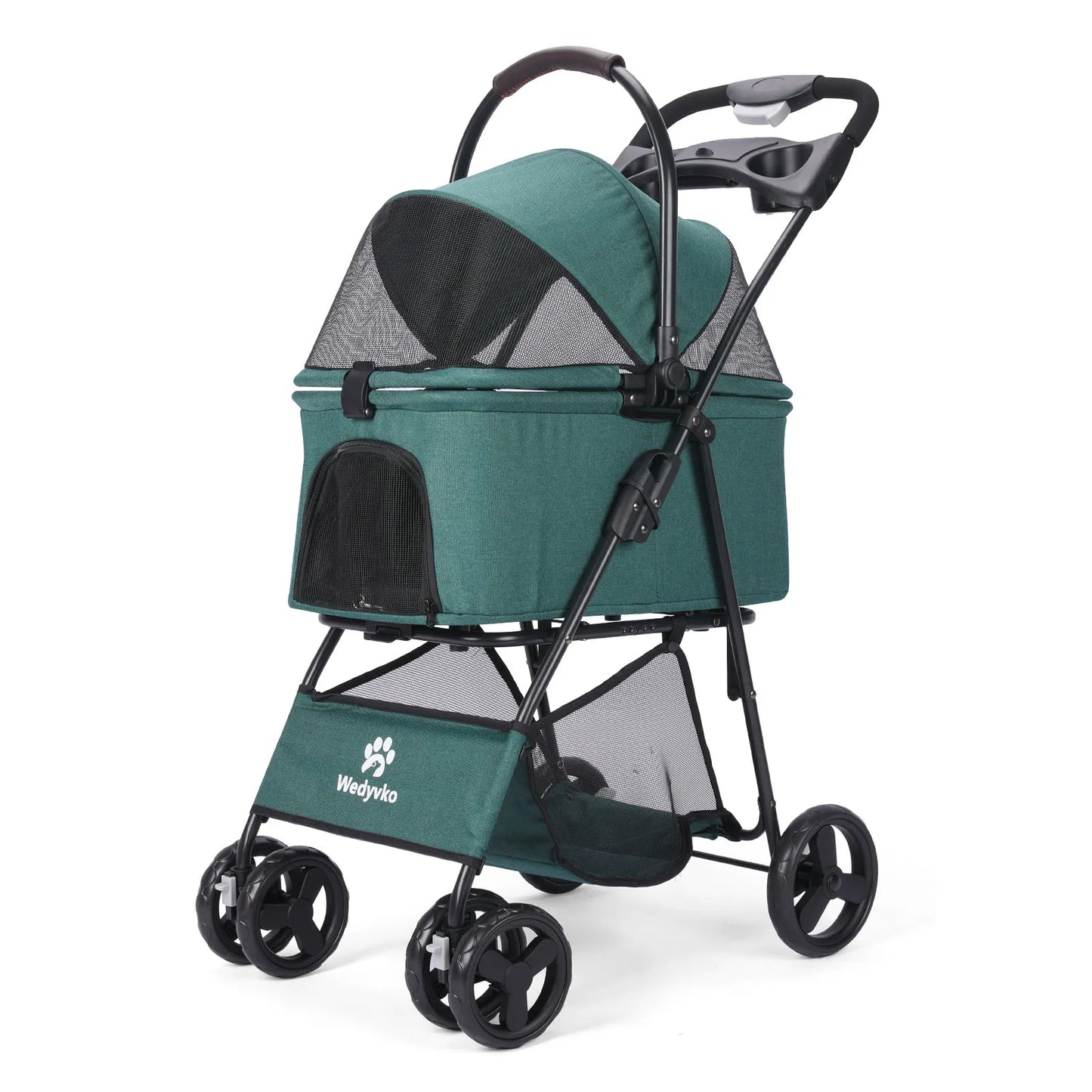 Three-In-One Pet Stroller With Removable Carrier For Small Pets