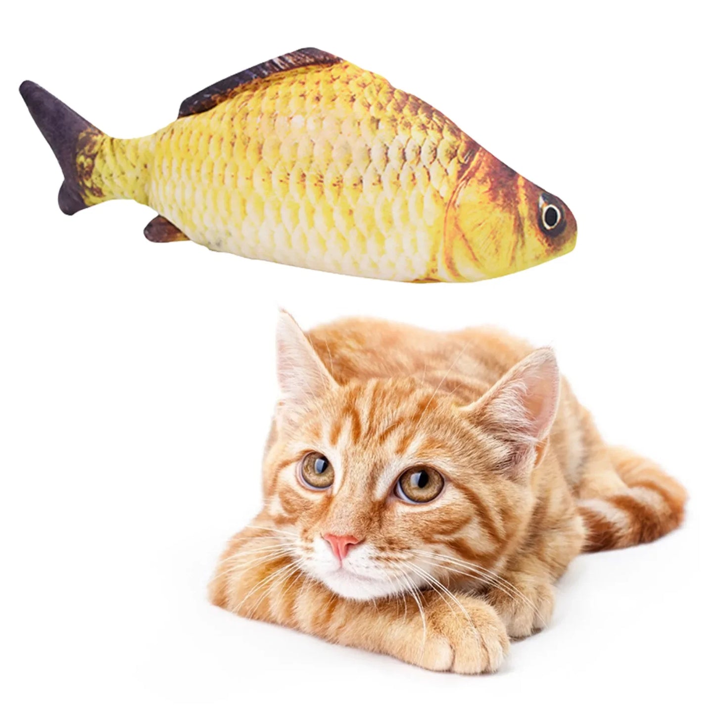 Interactive USB Fish Cat Toy Chew Bite Floppy Realistic Pet