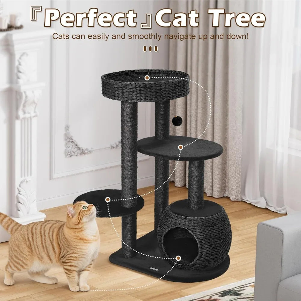 DAFIFY Modern Cat Tree Indoor Cats With Sisal Scratching
