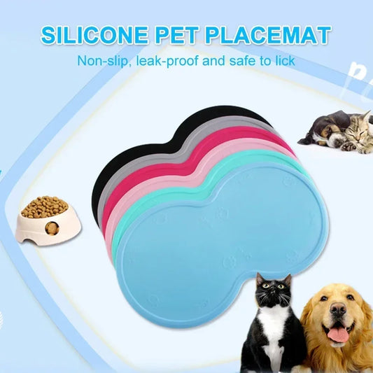Hign Concerned Pet Feeding Mat Cloud Shape Silicone Bowl