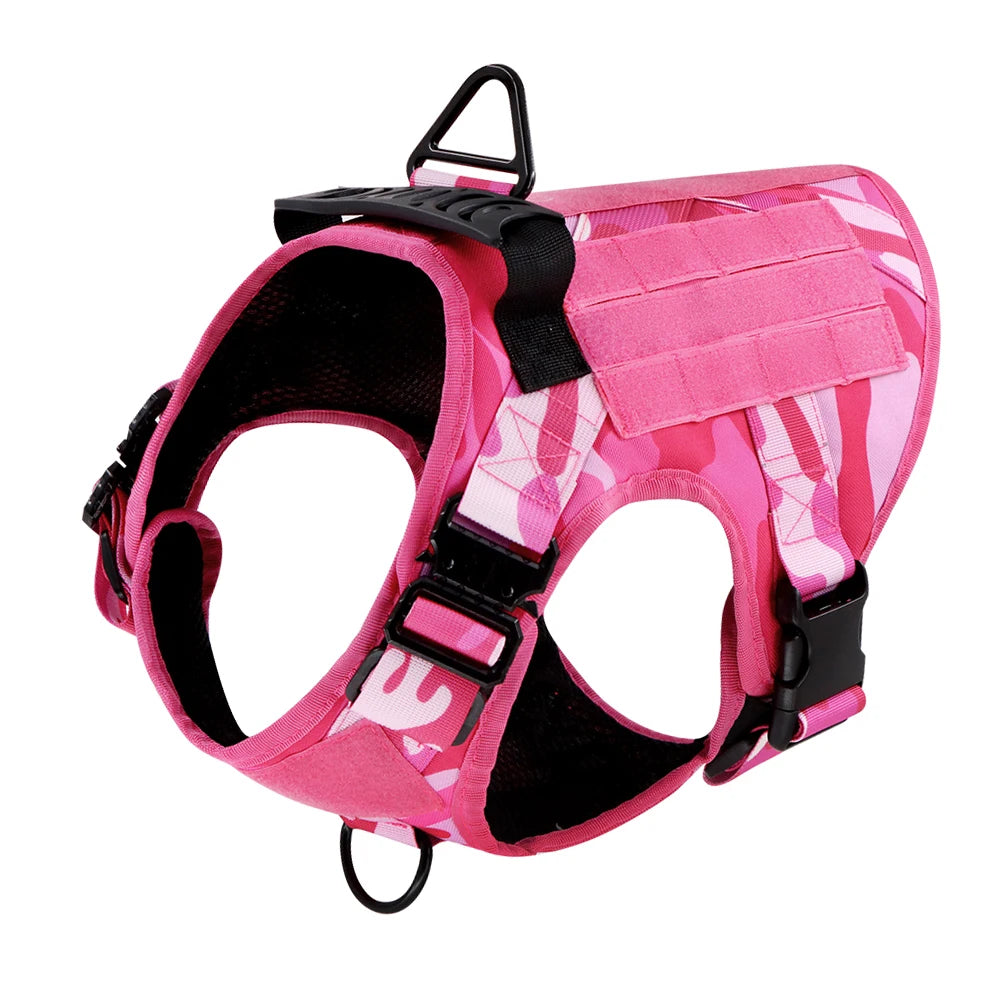 PETRAVEL Camouflage Dog Harness Adjustable Leash Training Vest German Shepherd