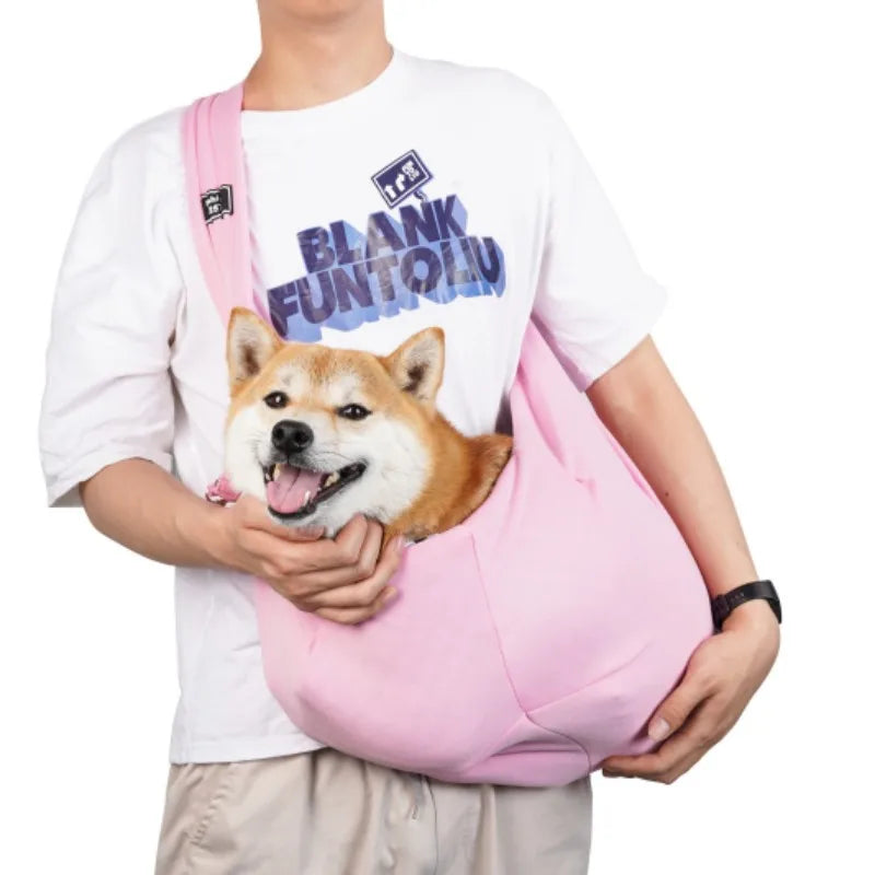Breathable Crossbody Pet Bag For Dogs And Cats Large Capacity