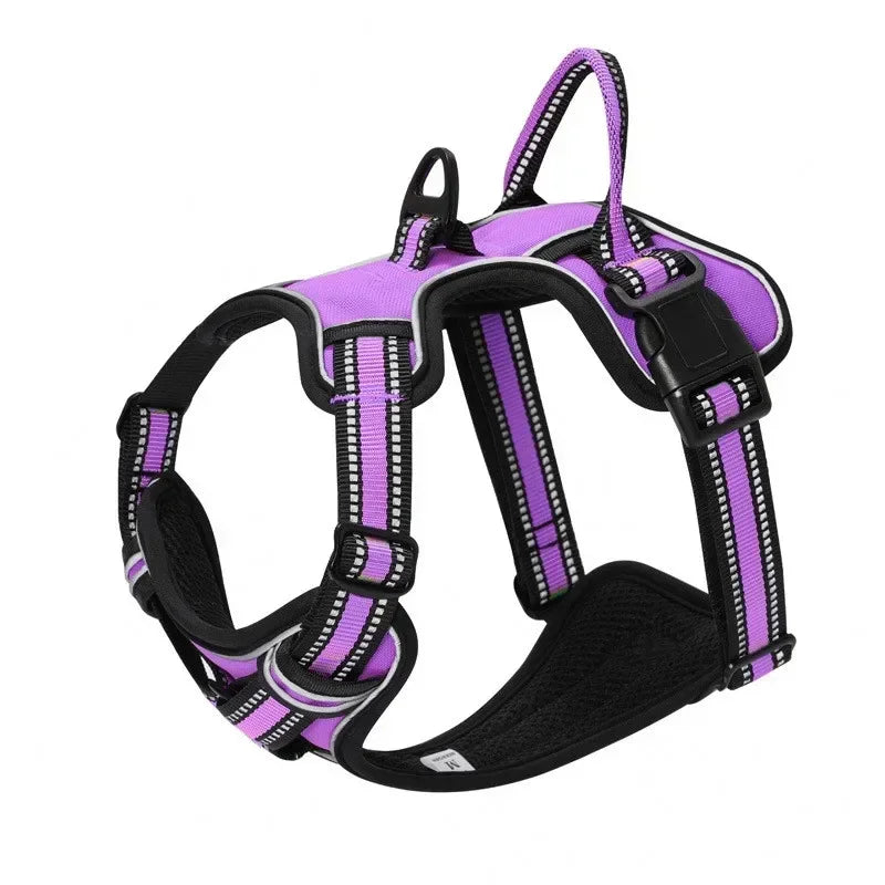 NONECN Reflective Adjustable Nylon Dog Harness Vest No Pull