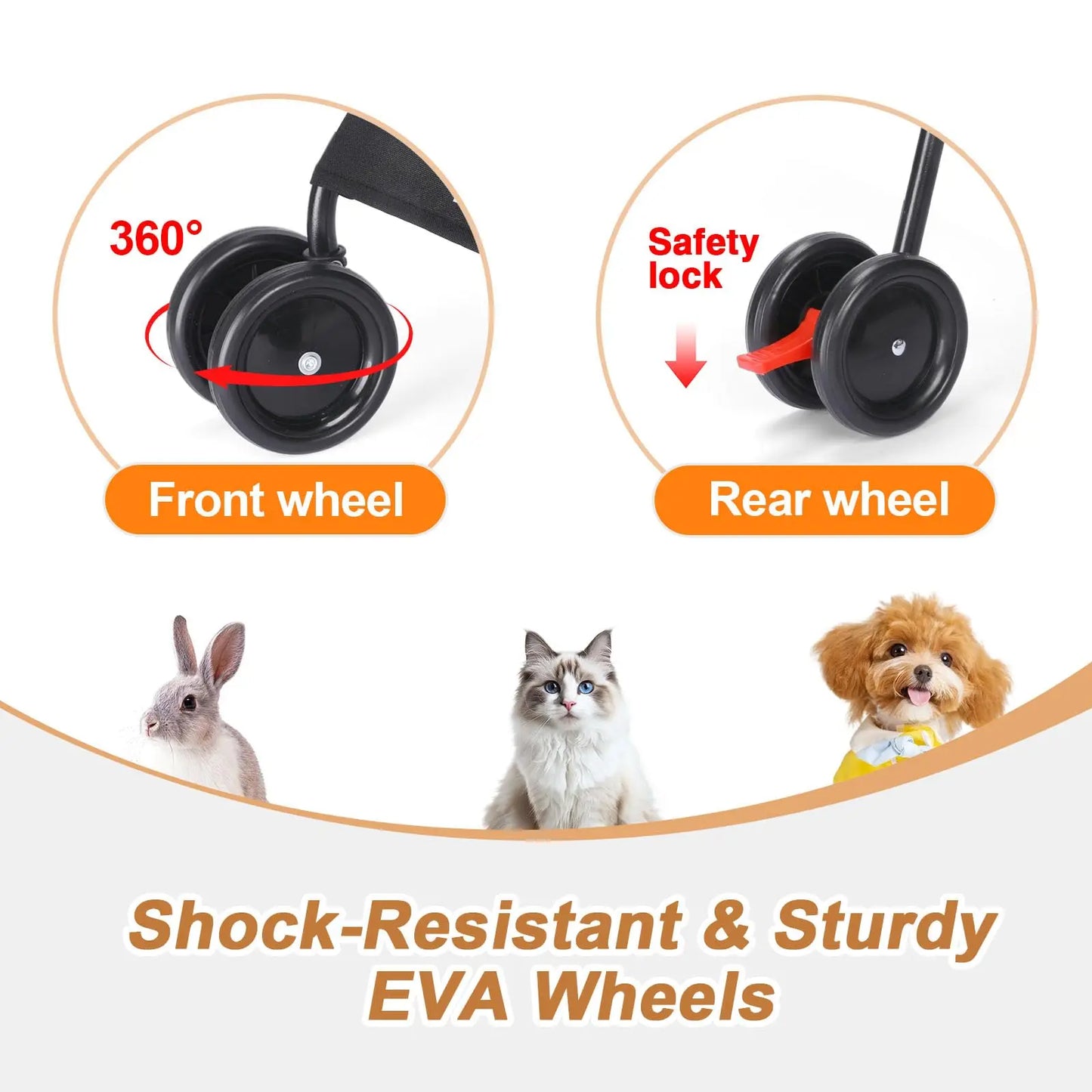 Travel Portable Dog Stroller for Small Pets and Cats