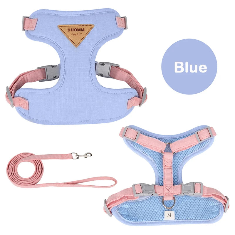 Puppy Harness And Leash Set Breathable Pet Chest Vest