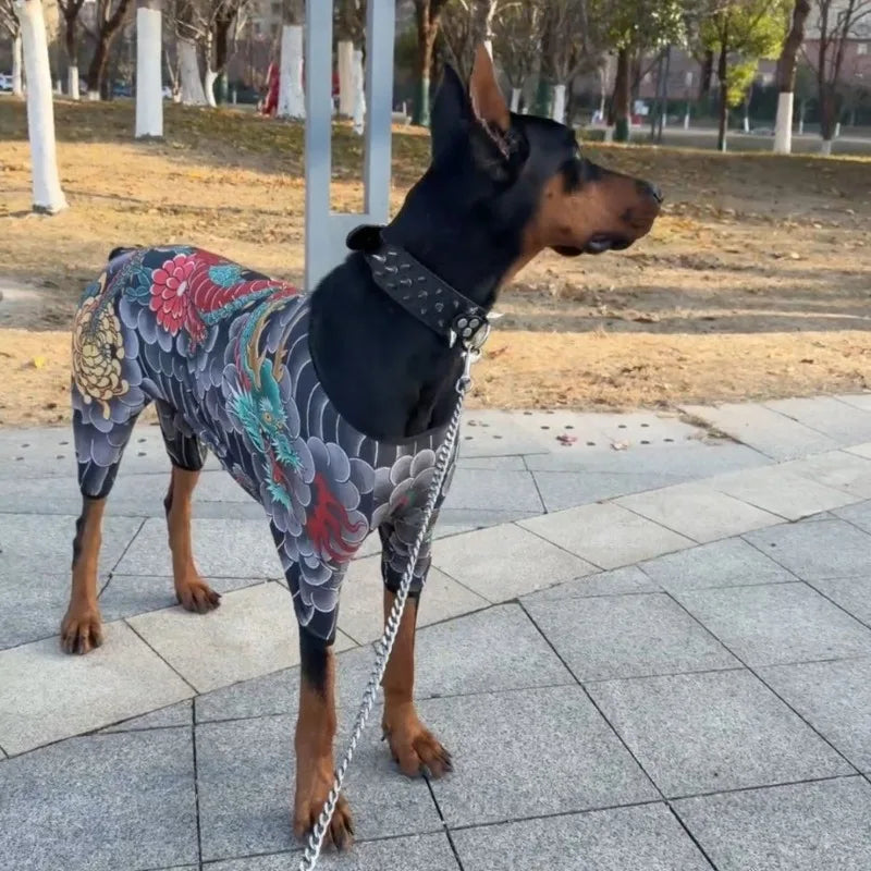 Dog Tattoo Print Shirt For Pets Four Seasons Dog Apparel